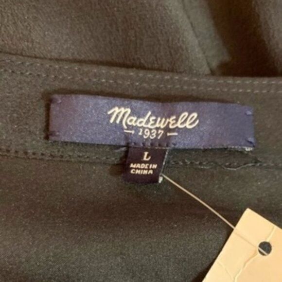 MADEWELL Journey Silk Shirt Dress NWT - Picture 6 of 9